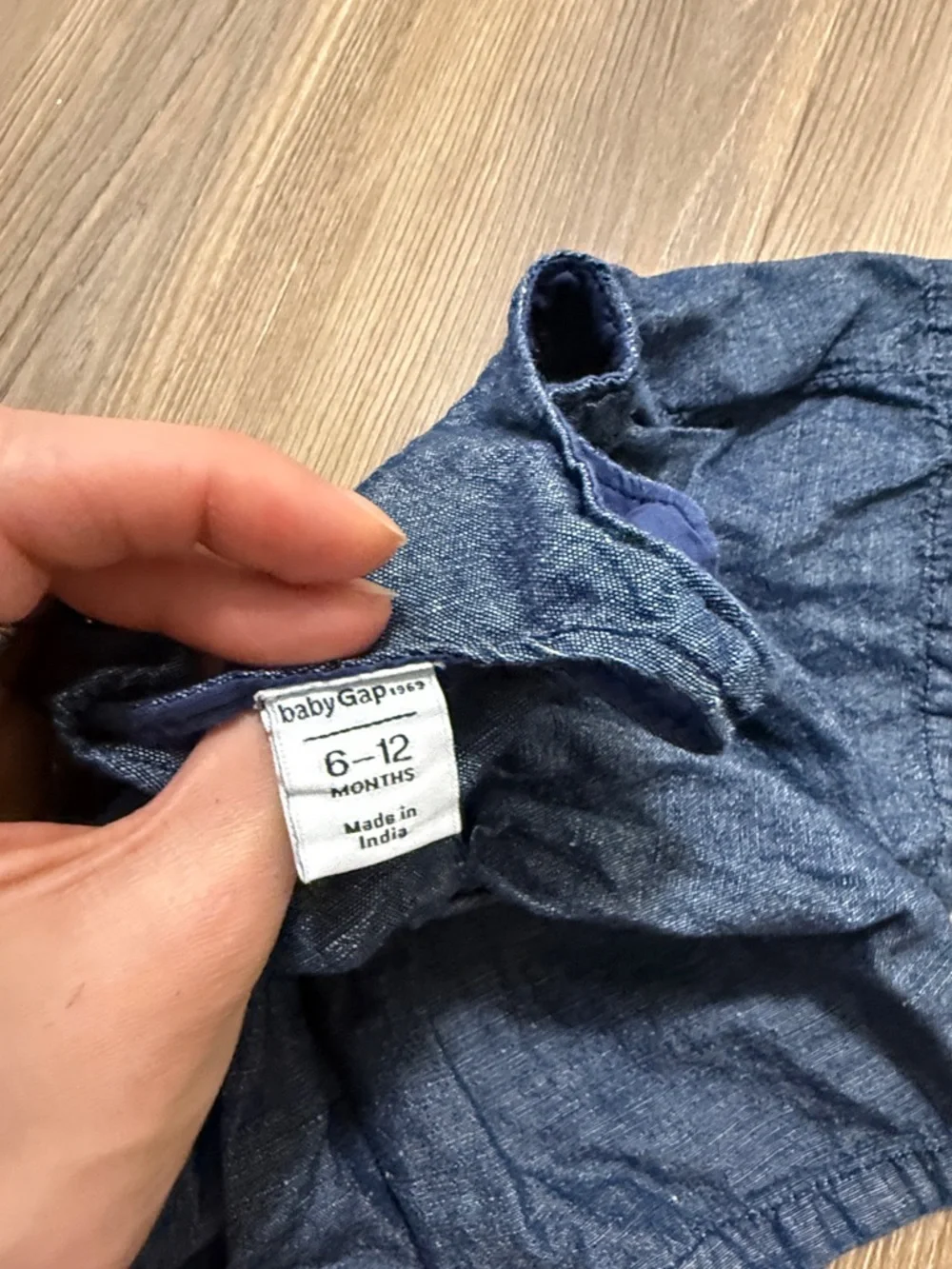 Baby Gap Girls Blue Chambray Denim Tank sleeveless top - 6-12 months